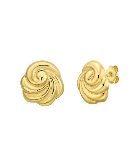 14K Swirl Knot Studs