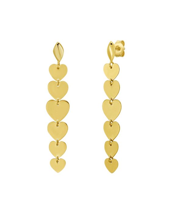 14K Heart Drop Hearrings
