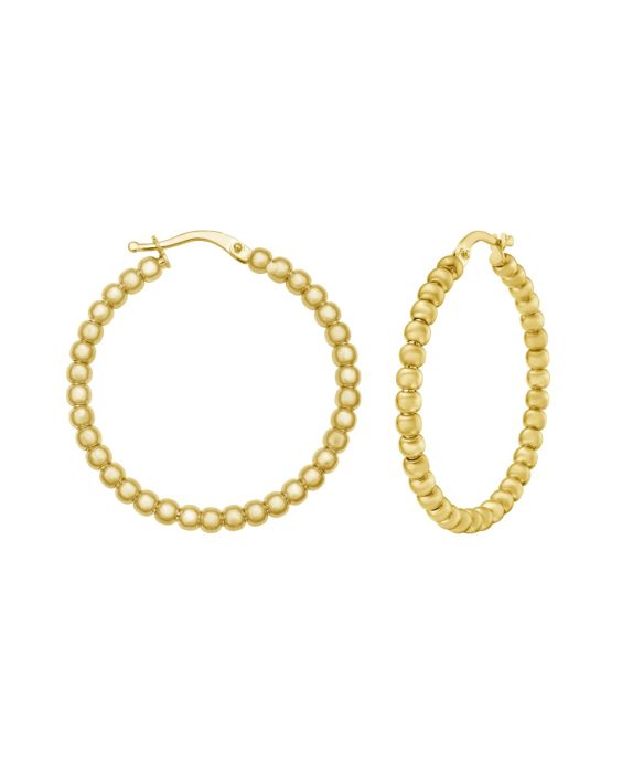 14K Large Bead Hoops