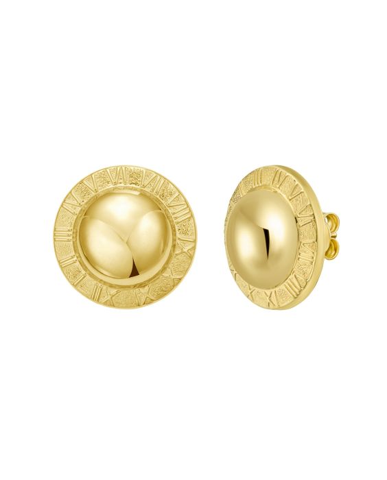 14K Roman Numeral Button Studs