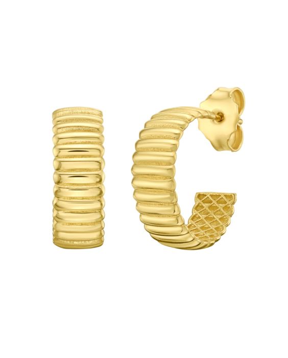 14K Tubogas C-Hoops