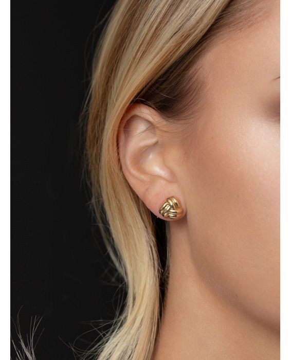 14K Small Double Knot Earrings