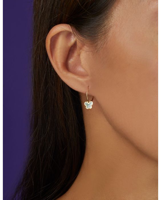 14K Gold Butterfly Earrings 
