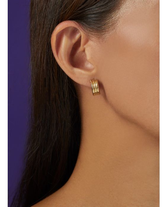 14K Gold Triplerow Large C-Hoops