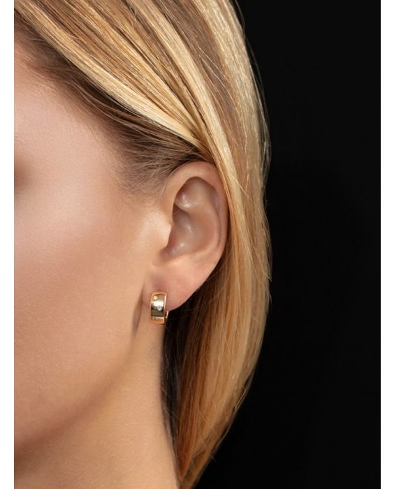 14K Diamond Huggie Earrings