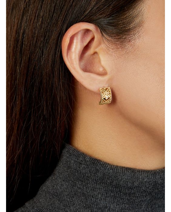 14K Diamond Vann&egrave;rie Earrings