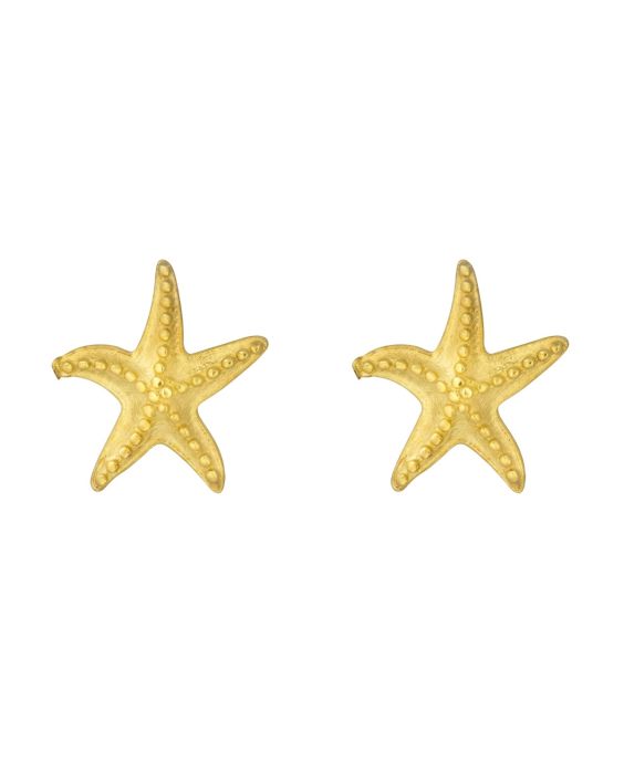 14k Gold Starfish Earrings