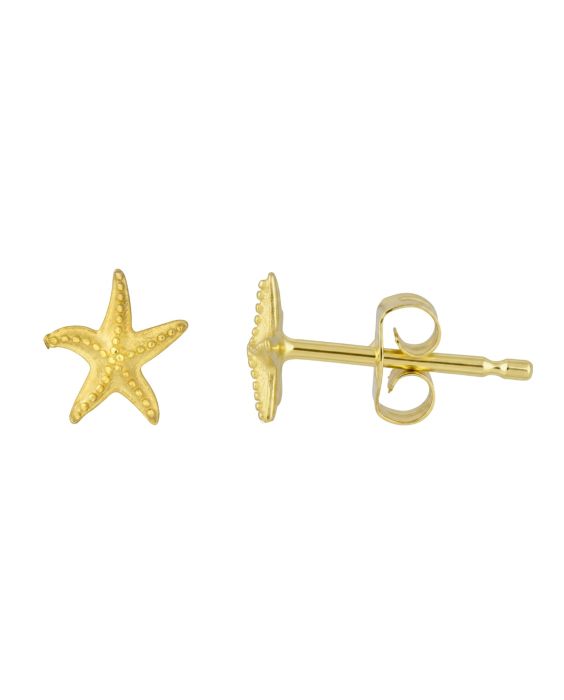 14k Gold Starfish Earrings
