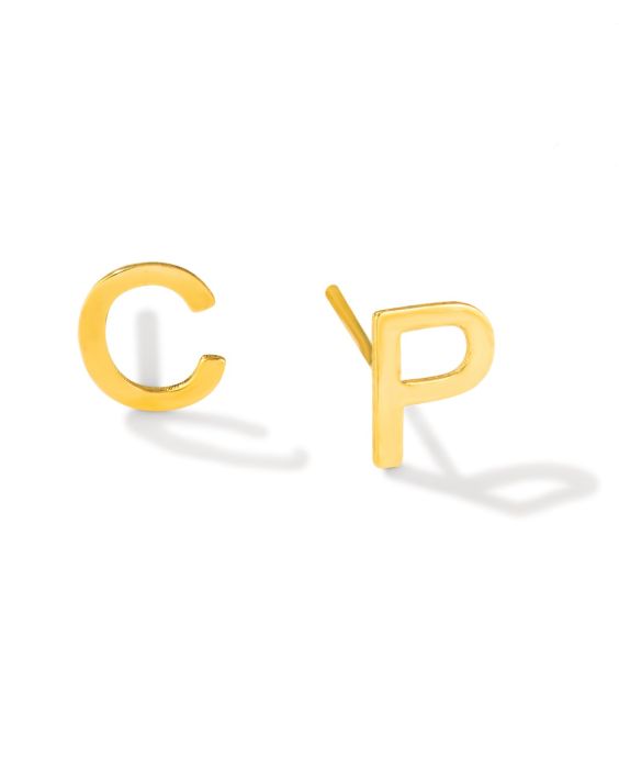 14K Initial Studs Series - ALL LETTERS