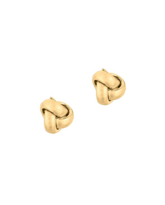 14K Gold Mini Classic Polished Love Knot Stud Earring