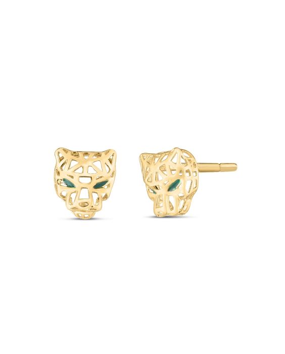 14K Panther Earrings
