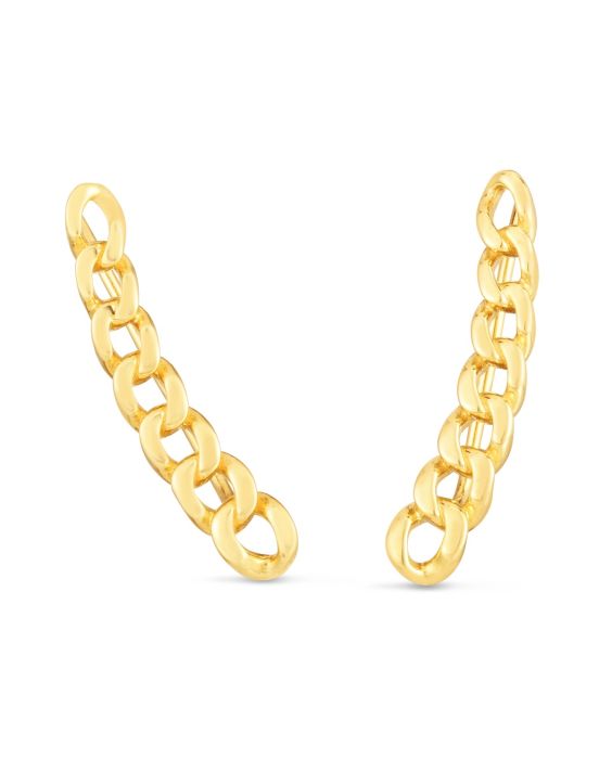 14K Climber Curb Earring