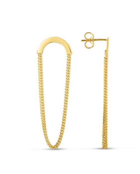 14K Gold Chain Drop Earrings