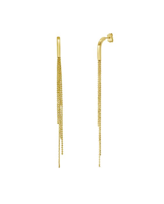 14K Multi-Chain Drop Earrings