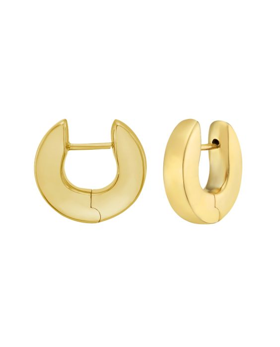14K Thick Post Hoops