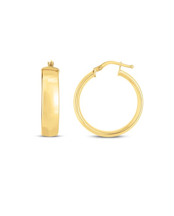 14K 6x25mm Wedding Band Hoops
