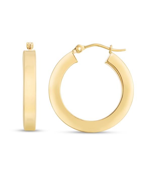 14K 3x20mm Wedding Band Hoops