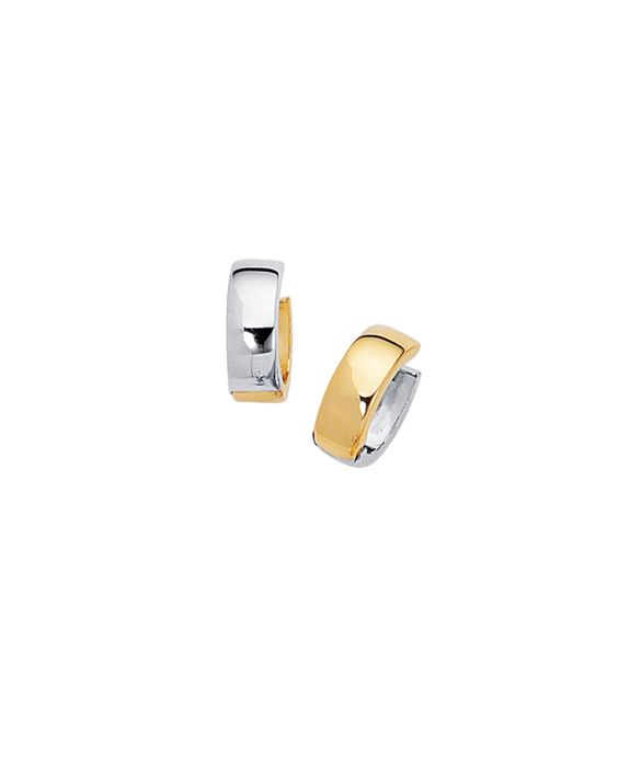 14K Gold Reversible Huggie Earring