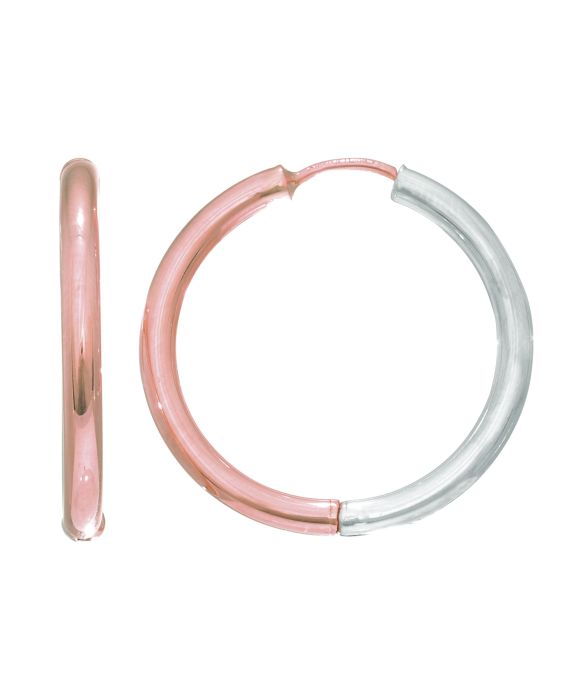 14K Gold Diamond Cut Hoop Earring