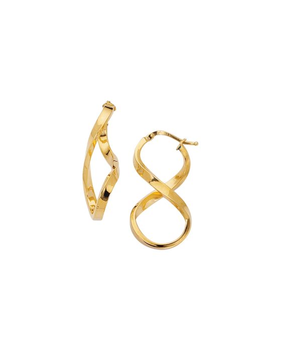 14K Gold Infinity Freeform Earring