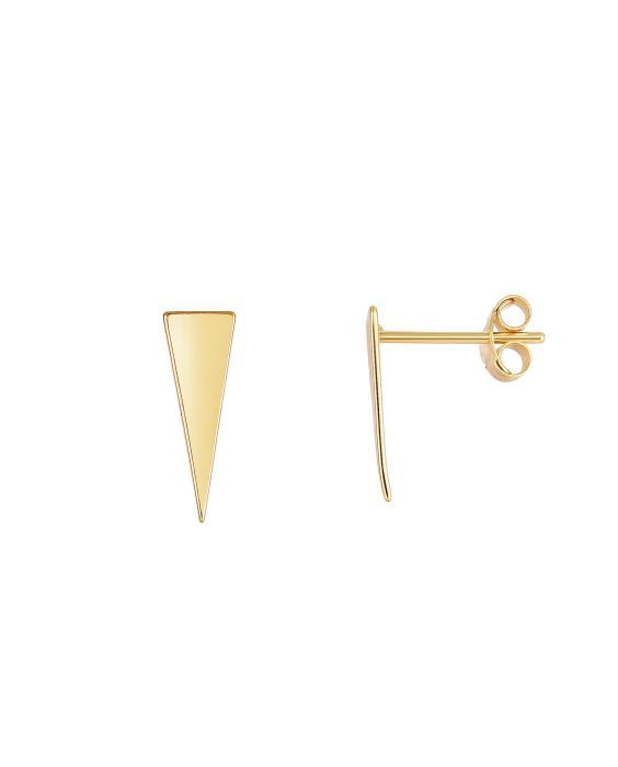 14K Gold Polished Triangle Ear Climber