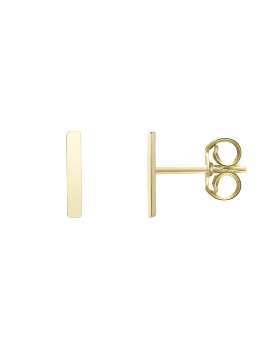 14K Gold Initial I Stud Earring