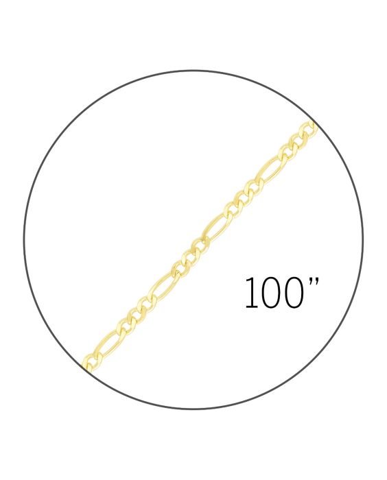 14K 100" 1.9mm Figaro Spool Chain
