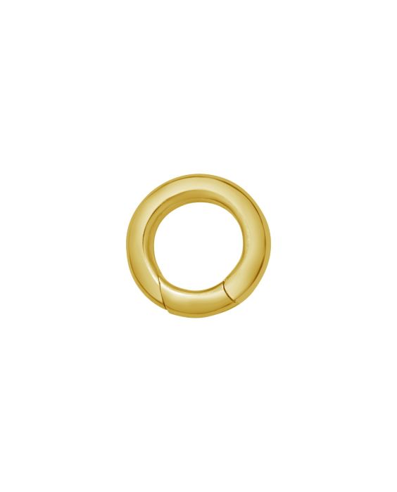 14K Small Charm Push Lock Ring