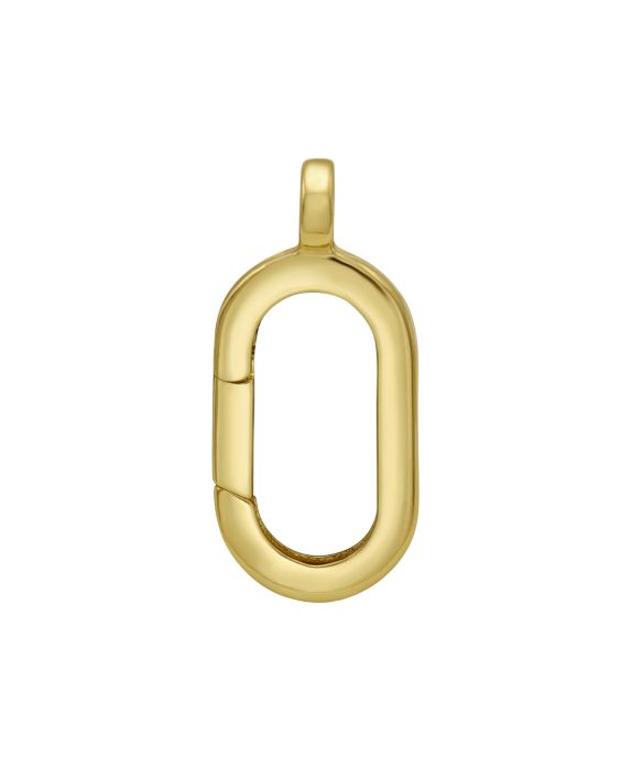 14K Charm Oval Push Lock