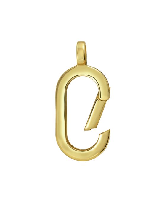 14K Charm Oval Push Lock