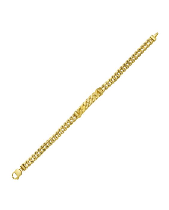 14K Curb Bar Venetian Cuff