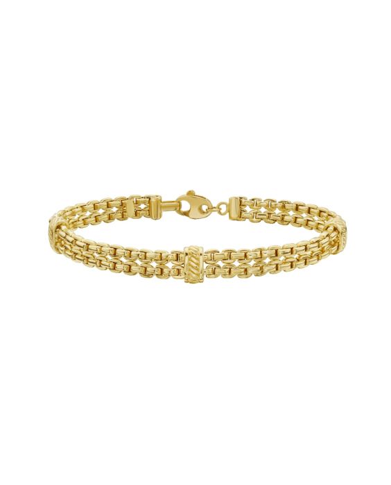 14K Venetian Box Double Row Bracelet
