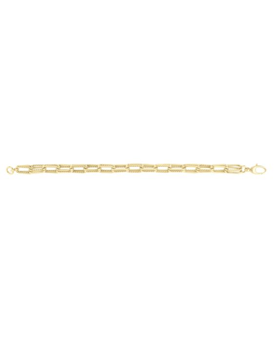 14K Double Paperclip Bracelet