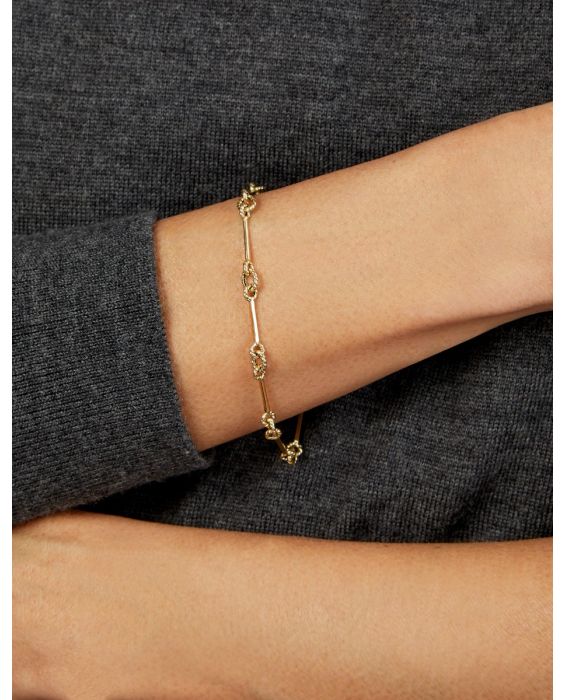 14K Italian Cable Bar & Link Bracelet