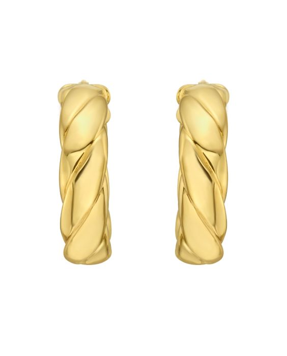 14K Barely Twisted Hoops