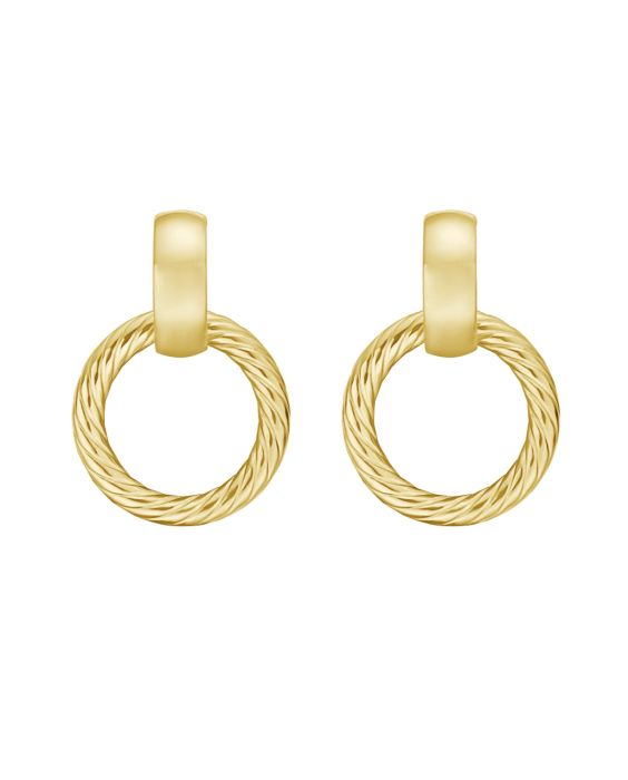 14K Lux Door Knocker Hoops