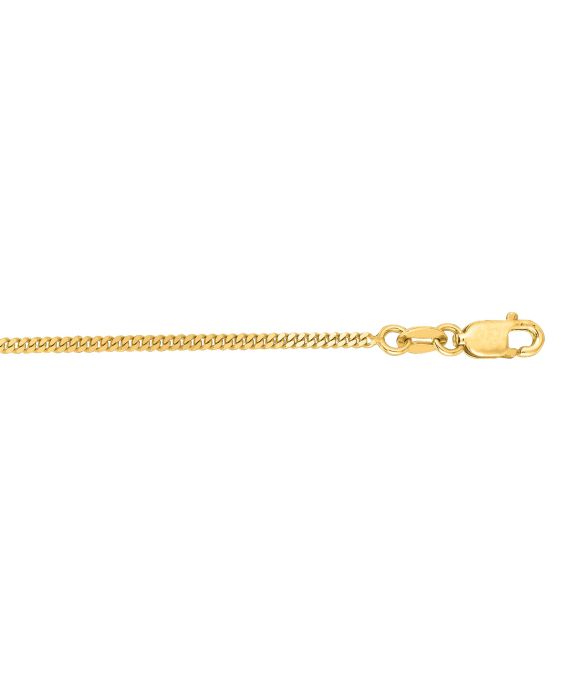 14K Gold 1.4mm Gourmette Chain