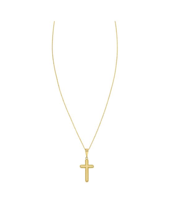 14K Cross Prosecco Pendant