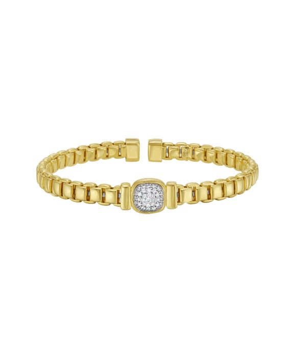 14K Diamond Pave Venetian Cuff