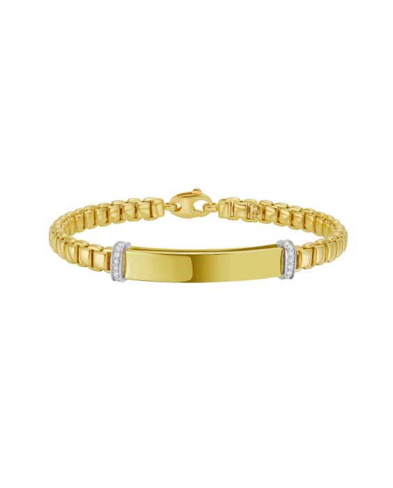 14K Diamond Bar Venetian Bracelet
