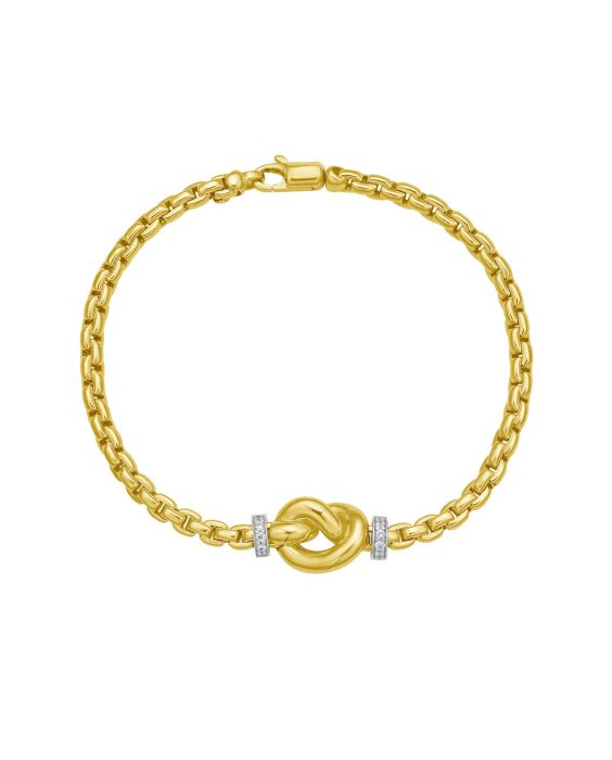14K Venetian Heart Diamond Bracelet