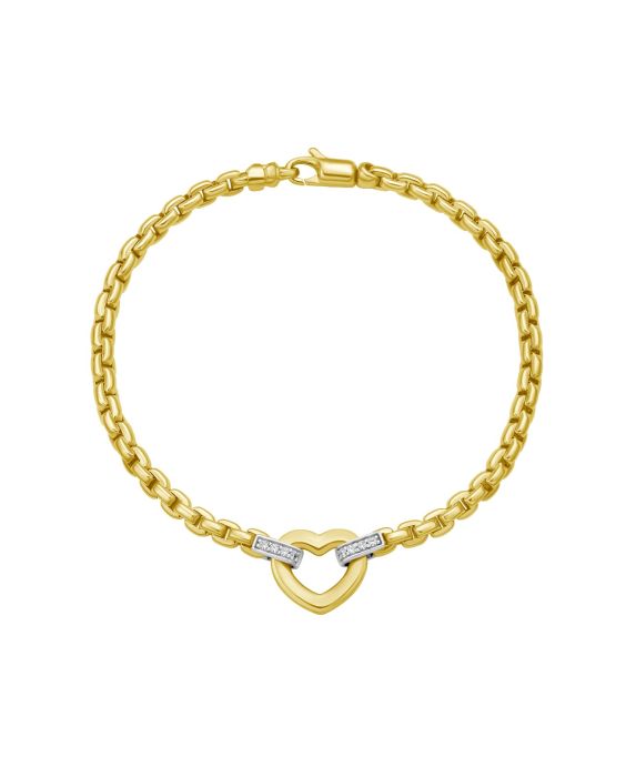 14K Venetian Heart Bracelet
