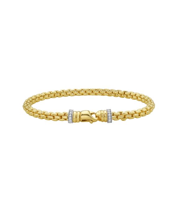 14K Venetian Diamond Clasp Bracelet