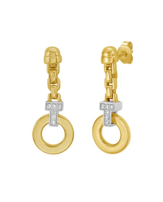 14K Venetian Diamond Drop Earrings