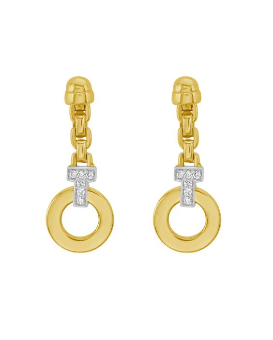 14K Venetian Diamond Drop Earrings