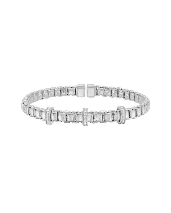 14K Dia Triple Station Venetian Cuff