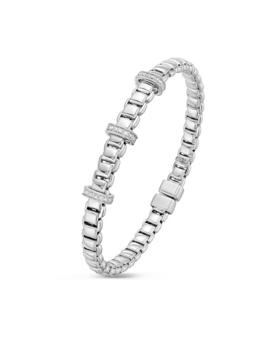 14K Dia Triple Station Venetian Cuff