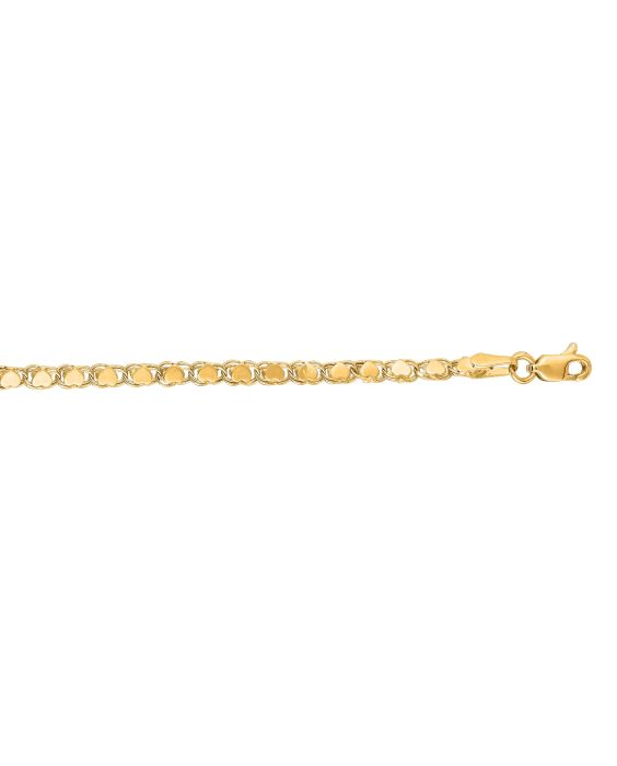 14K Gold 3mm Heart Chain