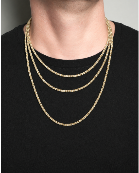 14K 3.3mm Fancy Ice Chain 
