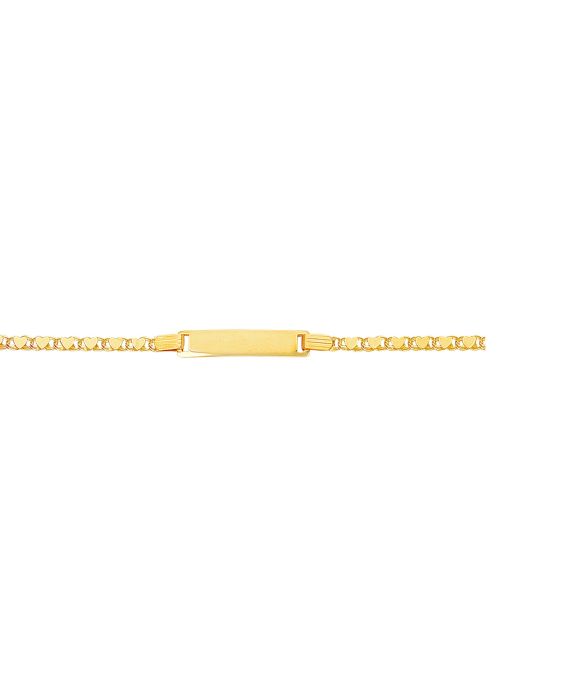14K Gold Children's Heart ID Bracelet